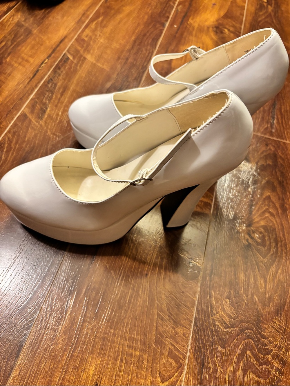 Demonia Dolly-50 White Patent Platform Mary Jane Heels Goth Lolita Pumps